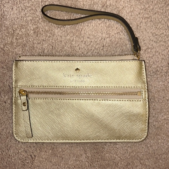 kate spade Handbags - kate spade gold wristlet